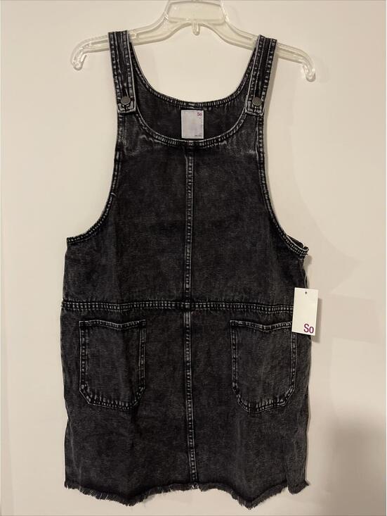 SO Dresses & Skirts - SO Womens Large Black Washed Cotton Jumper With Pockets & Frayed Hem NWT! A2999